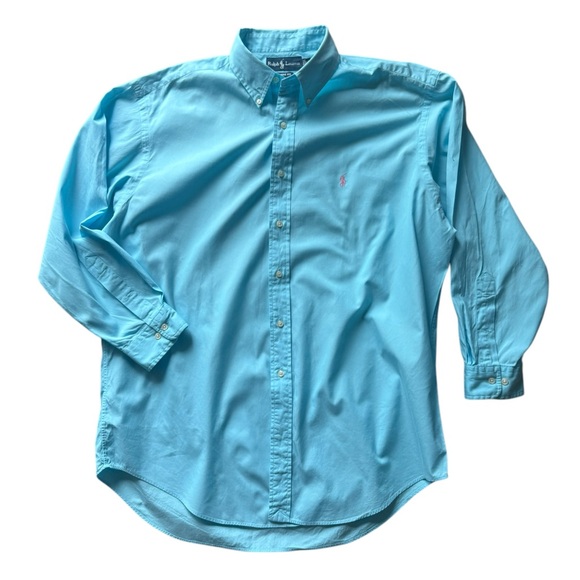 Polo Ralph Lauren Other - Polo Ralph Lauren men’s size 17 32-33 Blue full front button collar dress shirt